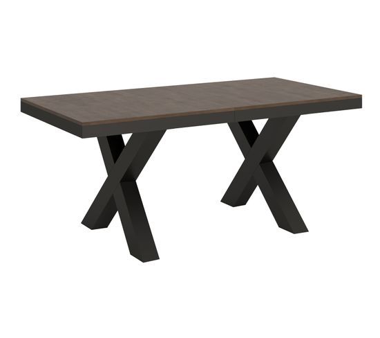 Table Extensible 90x180/440 Cm Traffic Evolution Noyer Cadre Anthracite