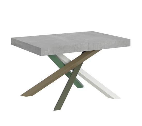 Table Extensible 90x130/234 Cm Volantis Ciment Cadre 4/a
