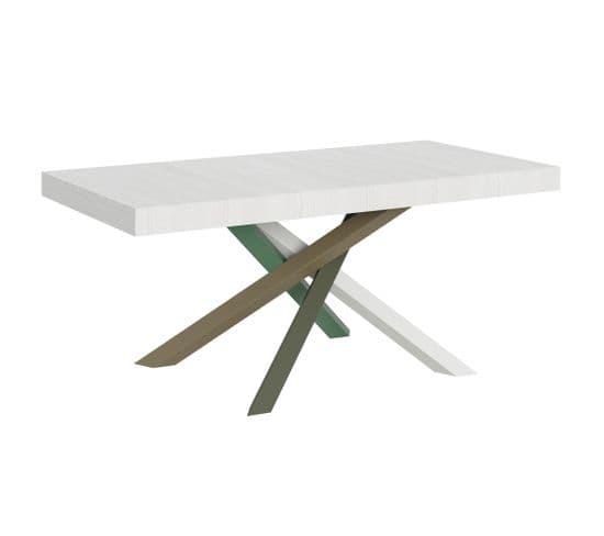 Table Extensible 90x180/284 Cm Volantis Frêne Blanc Cadre 4/a