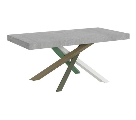 Table Extensible 90x180/440 Cm Volantis Ciment Cadre 4/a