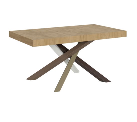 Table Extensible 90x160/420 Cm Volantis Chêne Nature Cadre 4/c