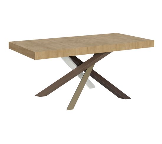 Table Extensible 90x180/440 Cm Volantis Chêne Nature Cadre 4/c