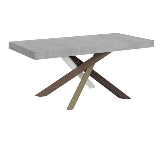 Table Extensible 90x180/440 Cm Volantis Ciment Cadre 4/c
