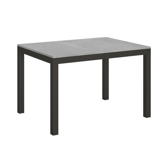 Table Extensible 90x120/224 Cm Everyday Evolution Ciment Cadre Anthracite