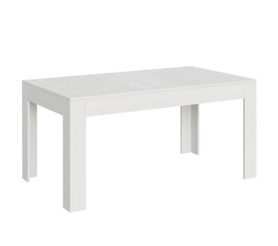 Table Extensible 90x160/220 Cm Bibi Frêne Blanc