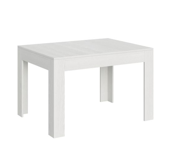 Table Extensible 90x120/180 Cm Bibi Frêne Blanc
