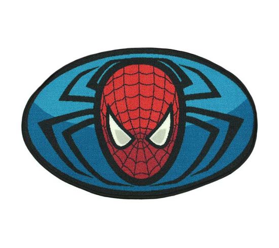Tapis Enfant Spiderman Ovale Bleu 90x57 - Marvel