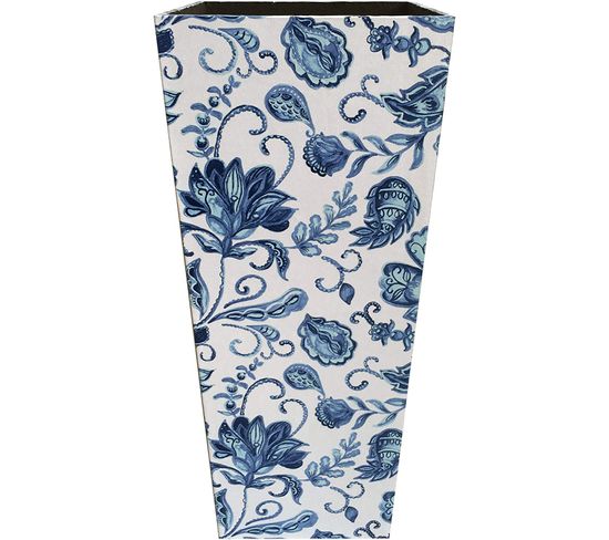 Porte-parapluies Stockage Canvas Mdf Blanc Bleu Vintage 50x21x21