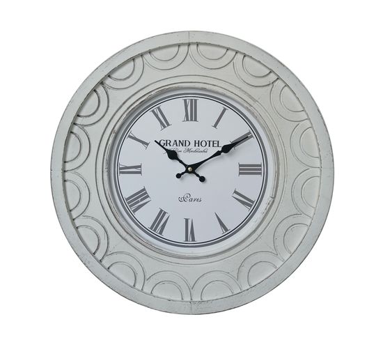 Grande Horloge Murale Horloges Shabby Mdf Blanc Pour Cuisine Salon