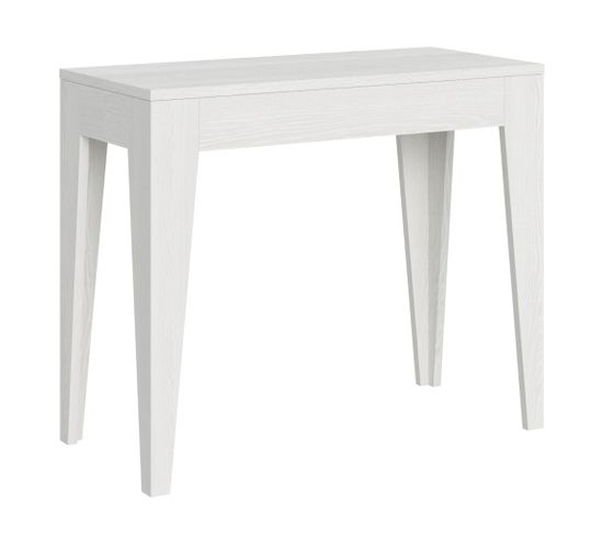 Console Extensible 90x42/198 Cm Isotta Small Frêne Blanc