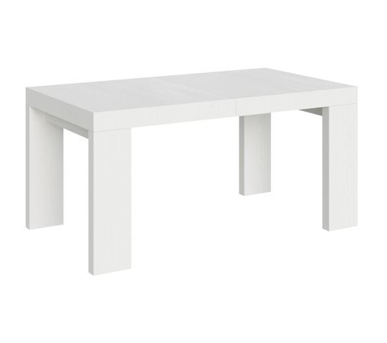 Table Extensible 90x160/264 Cm Roxell Frêne Blanc
