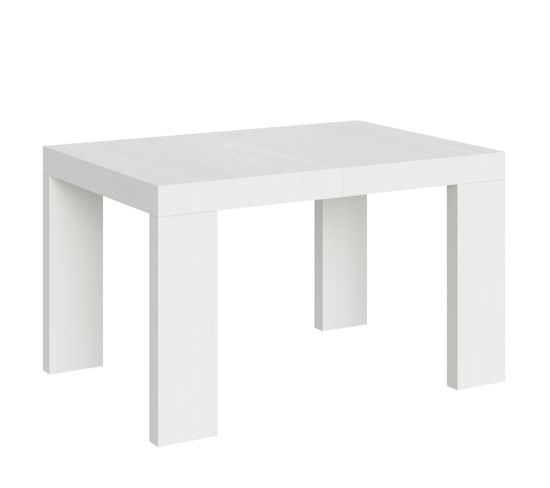 Table Extensible 90x130/390 Cm Roxell Frêne Blanc