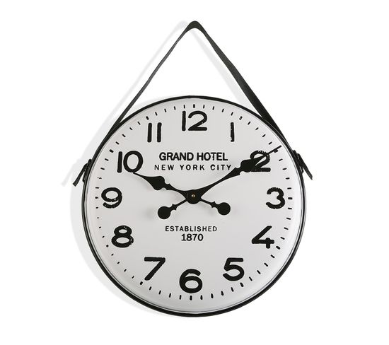 Horloge Murale Pour La Cuisine, Pendule Pour Salon Vredenburg 40x5x40cm,métal, Blanc