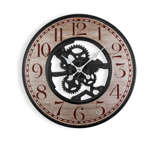 Horloge Murale Pour La Cuisine, Pendule Pour Salon Cambrai 59x2x59cm,métal, Gris