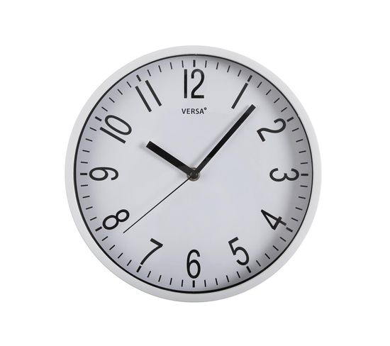 Horloge Murale Pour La Cuisine, Pendule Pour Salon Raven 25x4,3x25cm,polypropylène, Noir Et Blanc