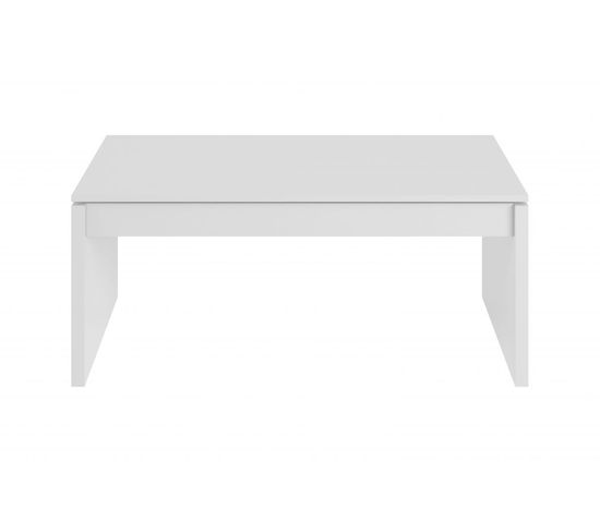Table Basse Tom À Plateau Relevable L102cm X H43/54cm -  Blanc