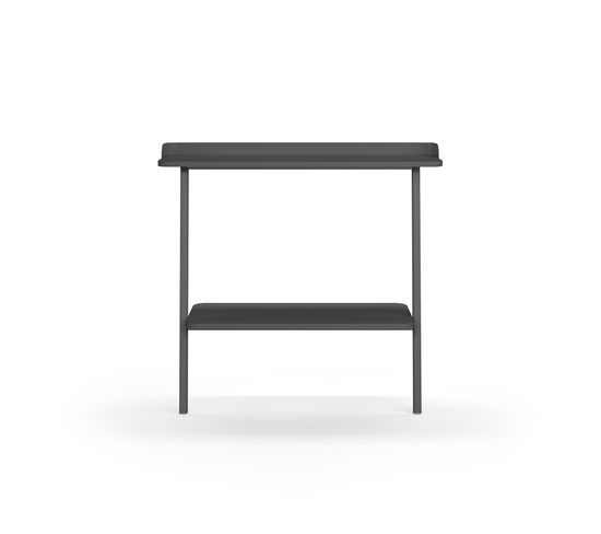 Table Console, Modèle Suomi 787 De Herdasa, En Mélamine Et Hêtre Massif. Graphite