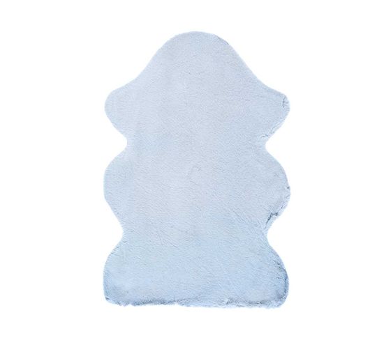 Tapis Intérieur 60x90 Cm Bleu Ciel Forme Irrégulière Fox Shaggy Uni
