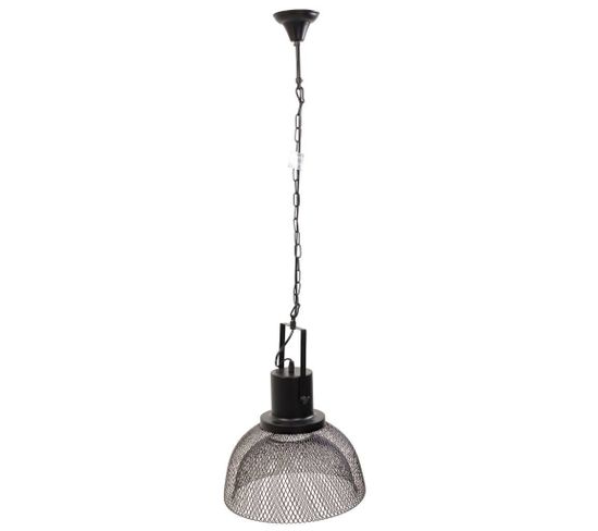 Lampe De Plafond En Métal Noir 35x35x110/35h