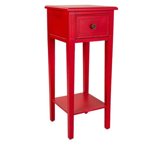 Table Basse Rouge 33x33x33x78h Cm