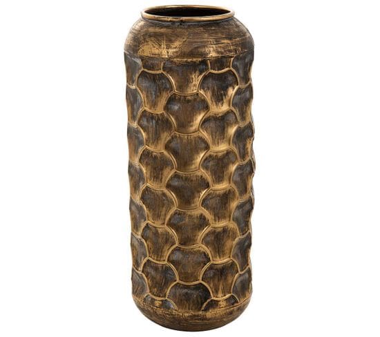 Vase En Métal Marron 23.5x23.5x57h