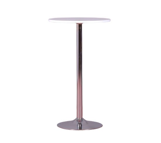 Table Haute Design - Boom, Blanc, H.103cm, L.60cm, P.60cm