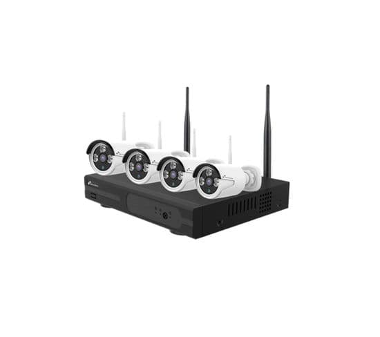 Kit Vidéosurveillance Wifi 4 Caméras Ip 3mp