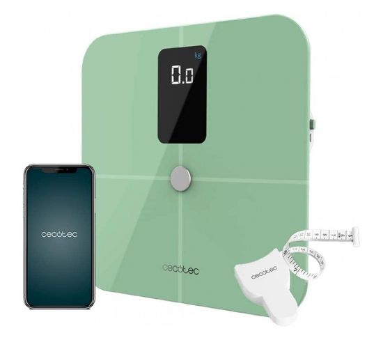 Cecotec Pèse-personne Intelligent Surface Precision 10400 Smart Healthy Vision Green. Mesure De La B