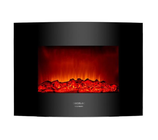 Cecotec Foyer Électrique Décoratif Ready Warm 2250 Curved Flames. 2000 W, Taille 22", Wifi, 2 Niveau
