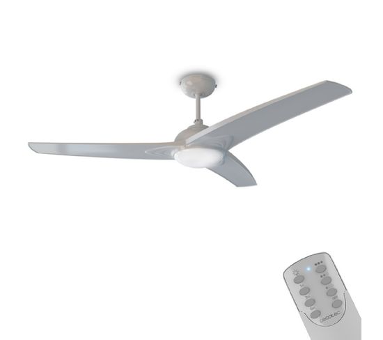 Cecotec Ventilateur De Plafond Energysilence Aero 560. 60 W, Diamètre De 52” / 132 Cm, 3 Pales, 3 Vi