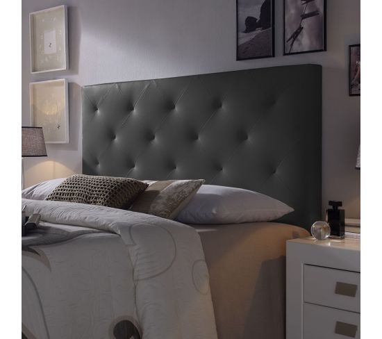 Tête De Lit Rombo 140x60 Cm Noir, Rembourrée De Mousse, 8 ...