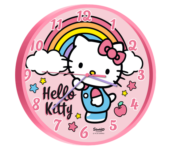 Horloge Murale - Hello Kitty - Rose - 25 Cm