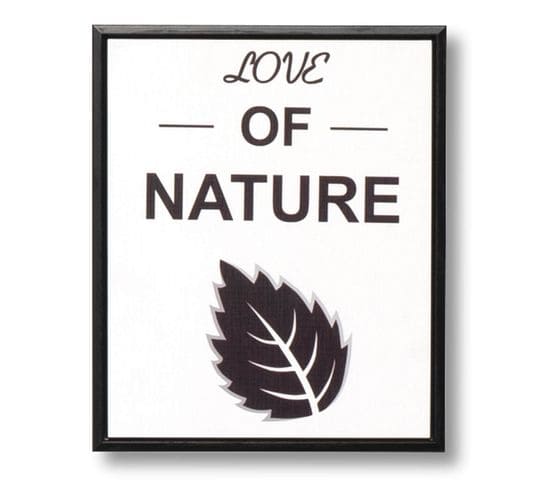Love Nature - Tableau Décoratif 30 X 25 Cadre Noir