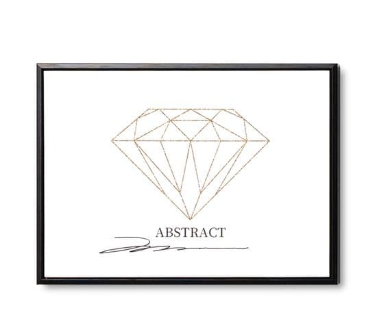 Diamond Abstract - Peinture Décorative 30 X 40 Cadre Noir