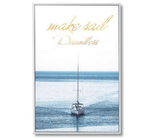 Make Sail - Peinture Décorative 60 X 40 Cadre Blanc