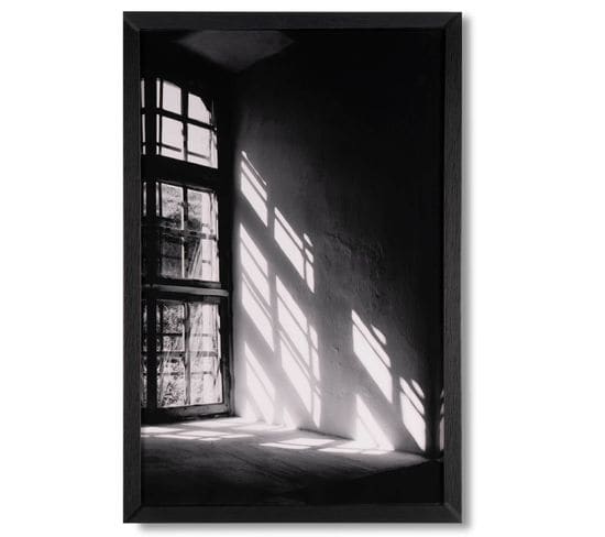 Window Shadow - Tableau Décoratif 60 X 40 Cadre Noir