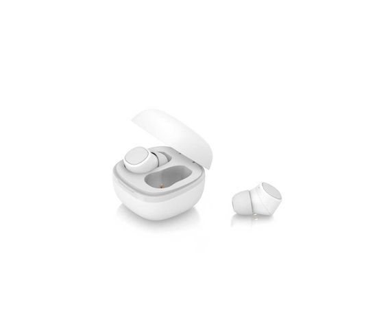 Écouteurs sans fil TWS156C - Bluetooth - Assistant vocal - 3 adaptateurs - Blanc