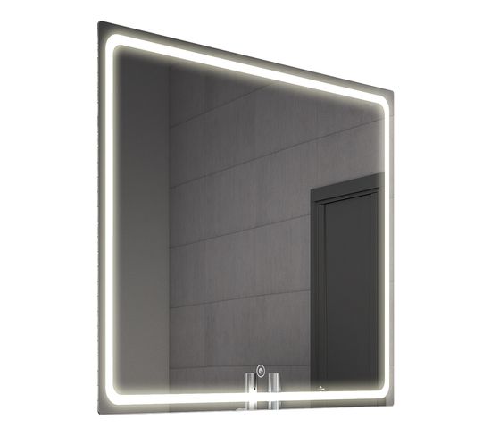 Miroir Éclairage LED De Salle De Bain Veldi Avec Interrupteur Tactile - 80x80cm
