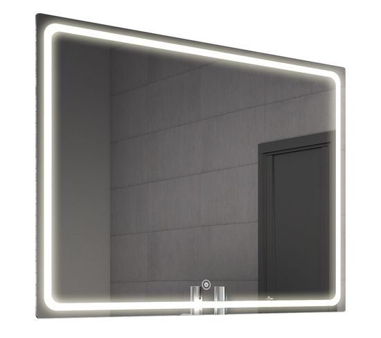 Miroir Éclairage Led De Salle De Bain Veldi Avec Interrupteur Tactile - 100x80cm