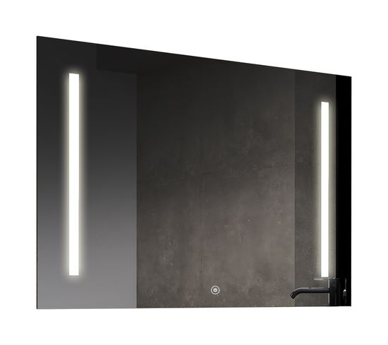 Miroir Éclairage LED De Salle De Bain Deka Avec Interrupteur Tactile Et Anti-buée - 100x80cm
