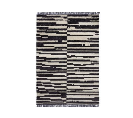 Tapis De Salon Leila En Polyester - Noir - 160x230 Cm