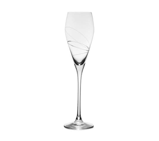 Flûte à Champagne Silhouette 22 Cl En Cristallin Taillé (lot De 6)