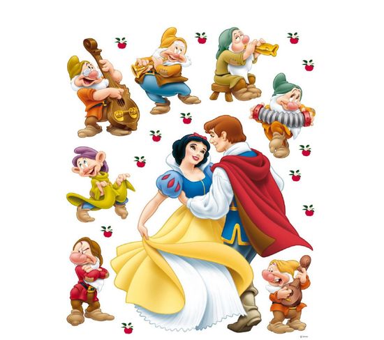 Sticker Géant Princesse Blanche Neige Et Prince Charmant Disney