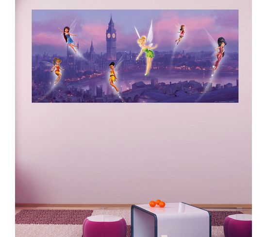 Poster Géant Fée Clochette à Londres Disney Fairies Intisse 202x90 Cm