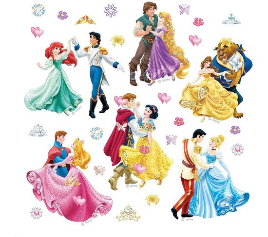 Minis Stickers Princesses Au Bal Disney - 30 Cm X 30 Cm