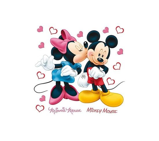 Minis Stickers Disney - Mickey Et Minnie Mouse - 30 Cm X 30 Cm