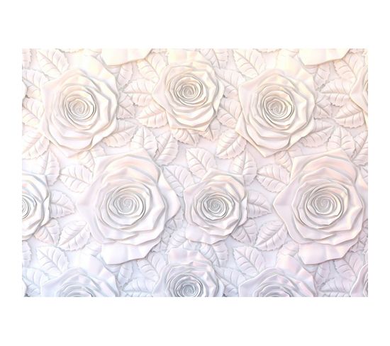 Poster Thème Roses Blanches - 360 X 254 Cm