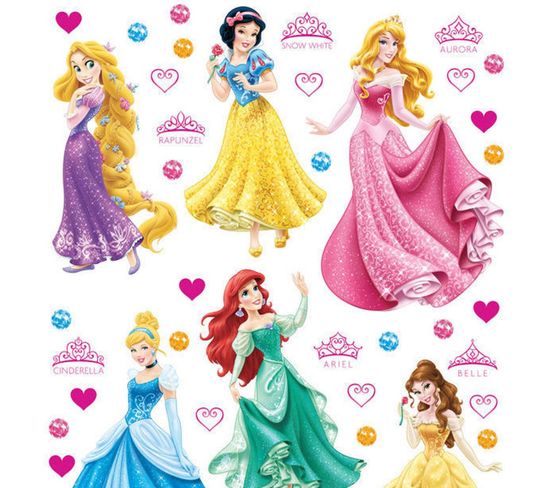Stickers Géant Princesses Disney 42.5 X 65 Cm