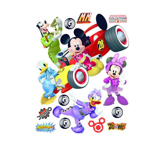 Stickers Géant Mickey Racing Cars Disney 85x65 Cm