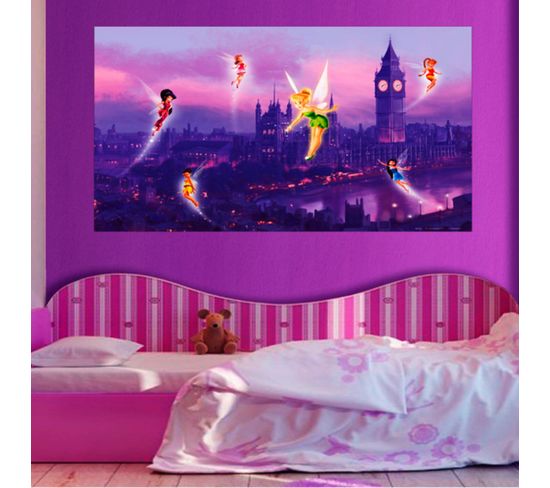 Poster Xxl Intisse Fée Clochette à Londres Disney Fairies 155x115 Cm